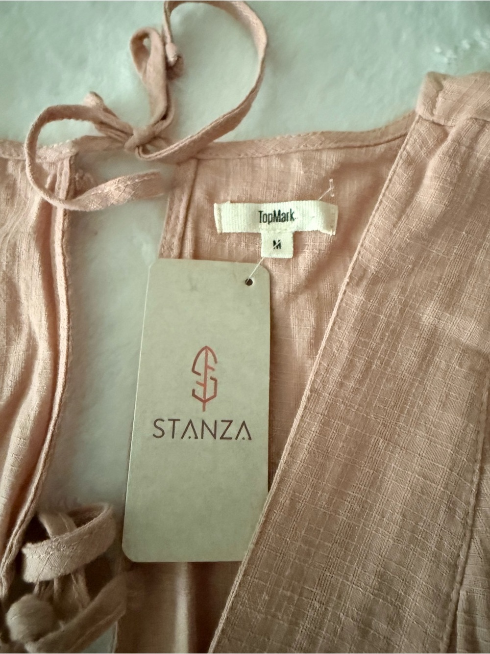New Top Mark Stanza Dusty Rose The Sienna Flutter Sleeve Dress M nwt Boho Chic - Picture 7 of 11